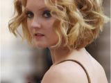 Curly Bob Wedding Hairstyles Lily Cole Short Haircut Romantic Short Curly Bob