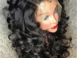 Curly Hairstyles for events Medium Free Part Fluffy Curly Human Hair Full Lace Wig In 2018