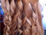 Curly Hairstyles Graduation Waterfall Braid for Curly Hair