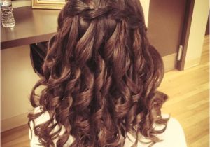 Curly Hairstyles Graduation Waterfall Braid Prom Hair Hair You Doin Pinterest