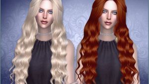 Curly Hairstyles Sims 4 Long Wavy Hair for La S Found In Tsr Category Sims 4 Female