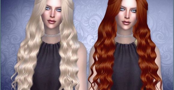 Curly Hairstyles Sims 4 Long Wavy Hair for La S Found In Tsr Category Sims 4 Female