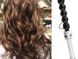 Curly Hairstyles Using A Wand Base Color Highlights and Curls with the Hot tools Bubble Curling