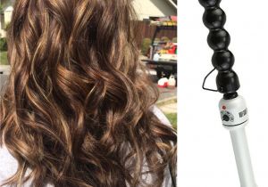 Curly Hairstyles Using A Wand Base Color Highlights and Curls with the Hot tools Bubble Curling