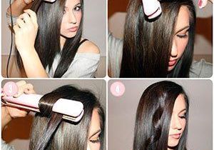 Curly Hairstyles Using Straightener Curl Hair with Flat Iron Curling with Straightener Hacks How to