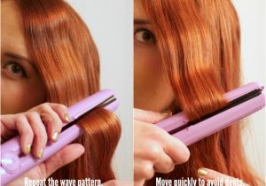 Curly Hairstyles Using Straightener Easy Flat Iron Waves Tutorial Hair Short to Medium