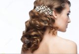 Curly Hairstyles with Hair Clips Curly Hairstyle Stock Photo Image Of Female Coiffure