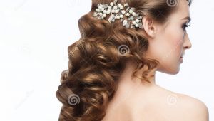 Curly Hairstyles with Hair Clips Curly Hairstyle Stock Photo Image Of Female Coiffure