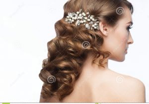 Curly Hairstyles with Hair Clips Curly Hairstyle Stock Photo Image Of Female Coiffure