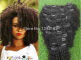 Curly Hairstyles with Hair Clips Hot Sale Afro Kinky Curly Hair Clip In Human Hair Extension