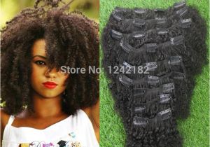 Curly Hairstyles with Hair Clips Hot Sale Afro Kinky Curly Hair Clip In Human Hair Extension