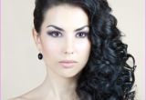 Curly Prom Hairstyles for Long Hair to the Side Curly Hairstyles Pinned to the Side Latestfashiontips