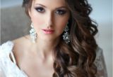 Curly Side Hairstyles for Wedding Super Cute Wedding Side Swept Curly Hairstyles 2015