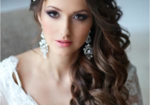 Curly Side Hairstyles for Wedding Super Cute Wedding Side Swept Curly Hairstyles 2015