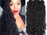 Curly Single Braids Hairstyles 2018 tomo Hair 18inch Box Braids with Curly End Crochet Braiding