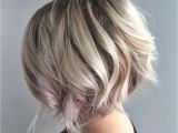 Curly Swing Bob Hairstyles Blonde Textured Bob with Undercut Platinum Blonde Blonde Balayage