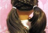 Cute and Easy American Girl Doll Hairstyles Cross Over Pigtails Doll Hairdo Pinterest