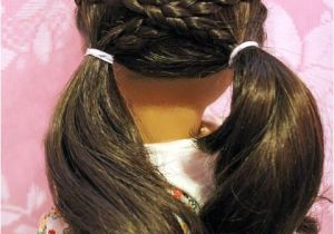 Cute and Easy American Girl Doll Hairstyles Cross Over Pigtails Doll Hairdo Pinterest