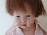 Cute Baby Doll Hairstyles Cute Vintage Celluloid Baby Doll with Human Hair From