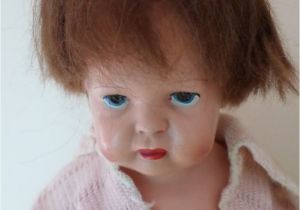 Cute Baby Doll Hairstyles Cute Vintage Celluloid Baby Doll with Human Hair From