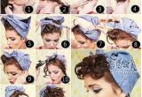 Cute Bandana Hairstyles Hair Down 50s Hairstyles with Bandana Tutorial Foto & Video