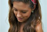 Cute Bandana Hairstyles Hair Down Pin Up Headband Rockabilly Wired Fabric Dolly Bow Chevron