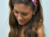 Cute Bandana Hairstyles Hair Down Pin Up Headband Rockabilly Wired Fabric Dolly Bow Chevron