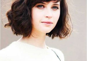 Cute Bob Haircuts for Curly Hair 15 Messy Bob with Bangs