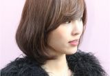 Cute Bob Haircuts with Side Bangs Messy Medium Bob with Long Y Fringe Simple Easy