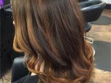 Cute Brown Highlights Rich Coppery Chocolate Brown Natural Base Color with Balayage