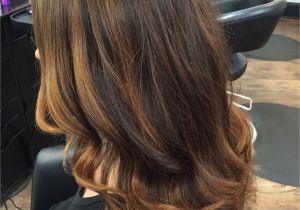 Cute Brown Highlights Rich Coppery Chocolate Brown Natural Base Color with Balayage