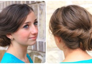 Cute Easy Fancy Hairstyles Easy Twist Updo Prom Hairstyles