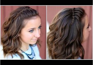Cute Easy Hairstyles for Curly Hair Youtube Diy Faux Waterfall Headband