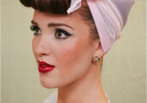 Cute Easy Pin Up Hairstyles Rockabilly Hairstyles with Short Bangs for Girls