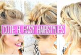 Cute Easy to Do Hairstyles for Medium Hair 3 Easy Hairstyles for Short Medium Hair Tutorial