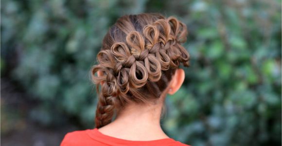 Cute Girl Hairstyles with Braids Diagonal Bow Braid Popular Hairstyles