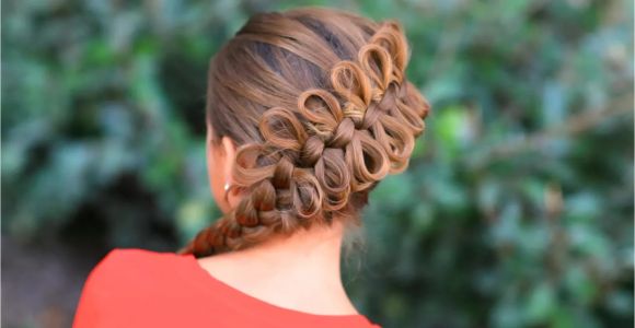 Cute Girls Hairstyles Bow Braid Women Fashion Updates Diagonal Bow Braid Hairstyle for Girls