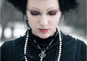 Cute Goth Hairstyles Goth Girl with Neo Victorian Dress and Skeletal Hair Clips