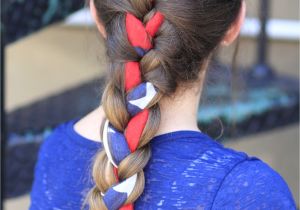 Cute Hairstyles for 4th Of July 3 Minute Scarf Braid 4th Of July Hairstyles