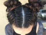 Cute Hairstyles for A Concert Braids and Space Buns Haircuts and Hairstyles