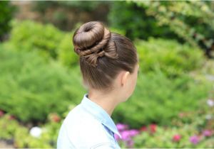 Cute Hairstyles for Gymnastics sock Buns