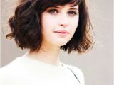 Cute Hairstyles for Short Curly Hair with Bangs 15 Messy Bob with Bangs
