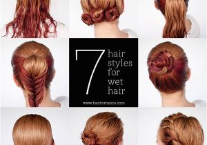 Cute Hairstyles for Short Wet Hair Get Ready Fast with 7 Easy Hairstyle Tutorials for Wet