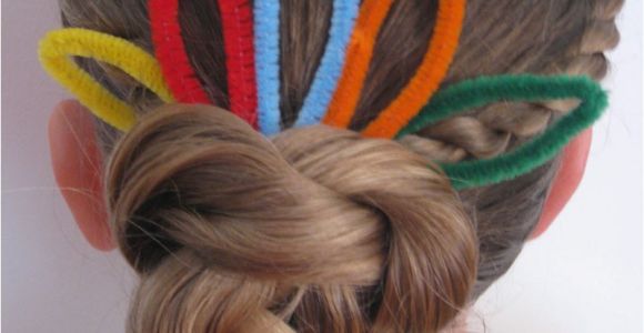 Cute Hairstyles for Thanksgiving Thanksgiving Turkey Bun Hairstyle Babes In Hairland