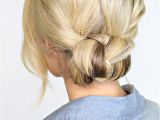 Cute Hairstyles In A Bun 2 Minute Braided Bun Twist Me Pretty