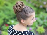 Cute Hairstyles In A Bun Double French Messy Bun Updo
