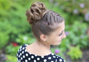 Cute Hairstyles In A Bun Double French Messy Bun Updo