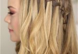 Cute Hairstyles Loop Waterfall Braid Tutorial Waterfall Braid Half Updo Hairstyles