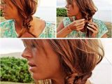 Cute Hairstyles to Wear to the Beach Beach Hairstyle Ideas Knotted Braid Side Ponytail