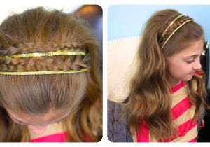 Cute Hairstyles with A Headband Double Braid Sparkly Headband Braided Headbands